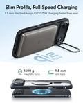 ESR iPhone 17 Air Magsafe Case with Stand Camera Control Clear Black Wireless charging