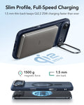 ESR iPhone 17 Air Magsafe Case with Stand Camera Control Frosted Blue Wireless charging