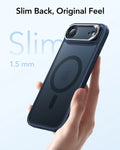 ESR iPhone 17 Air Magsafe Case with Stand Camera Control Frosted Blue Slim Back