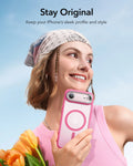 ESR iPhone 17 Air Magsafe Case with Stand Camera Control Frosted Pink stay original