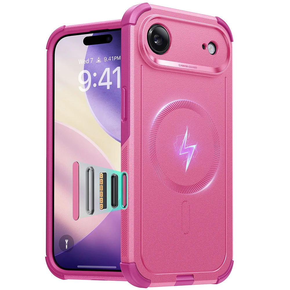 iPhone 17 Air Cyber Tough Magsafe Case with Camera Control Pink