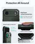 ESR iPhone 17 Air Cyber Tough Magsafe Case with Stand and Camera Control Green Raised Edge Protection