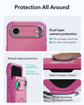 ESR iPhone 17 Air Cyber Tough Magsafe Case with Stand and Camera Control Pink Raised Edge Protection