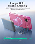 ESR iPhone 17 Air Cyber Tough Magsafe Case with Stand and Camera Control Pink Magsafe Charging