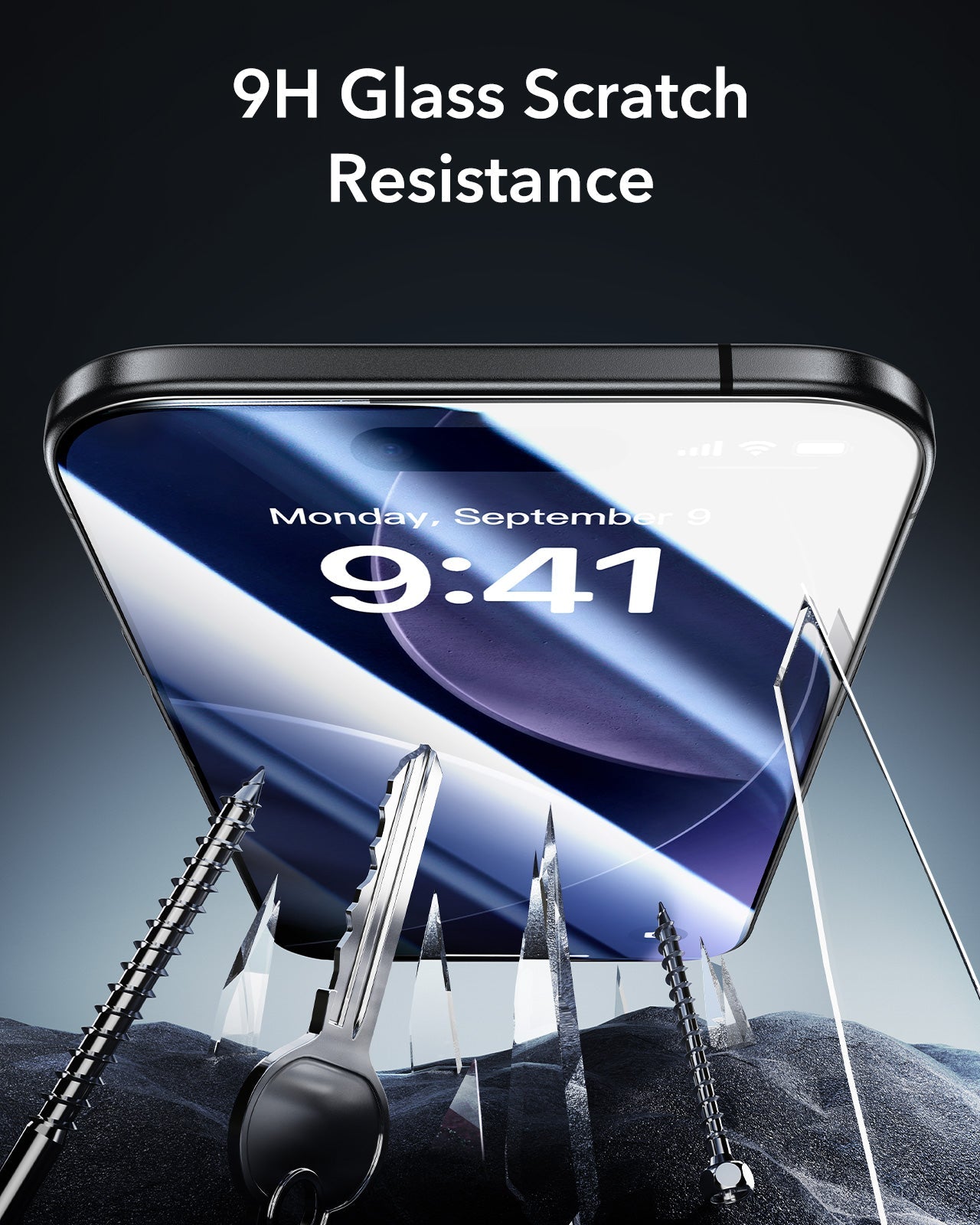 ESR iPhone 17 Air UltraFit Armorite Screen Protector 9h glass scratch resistance