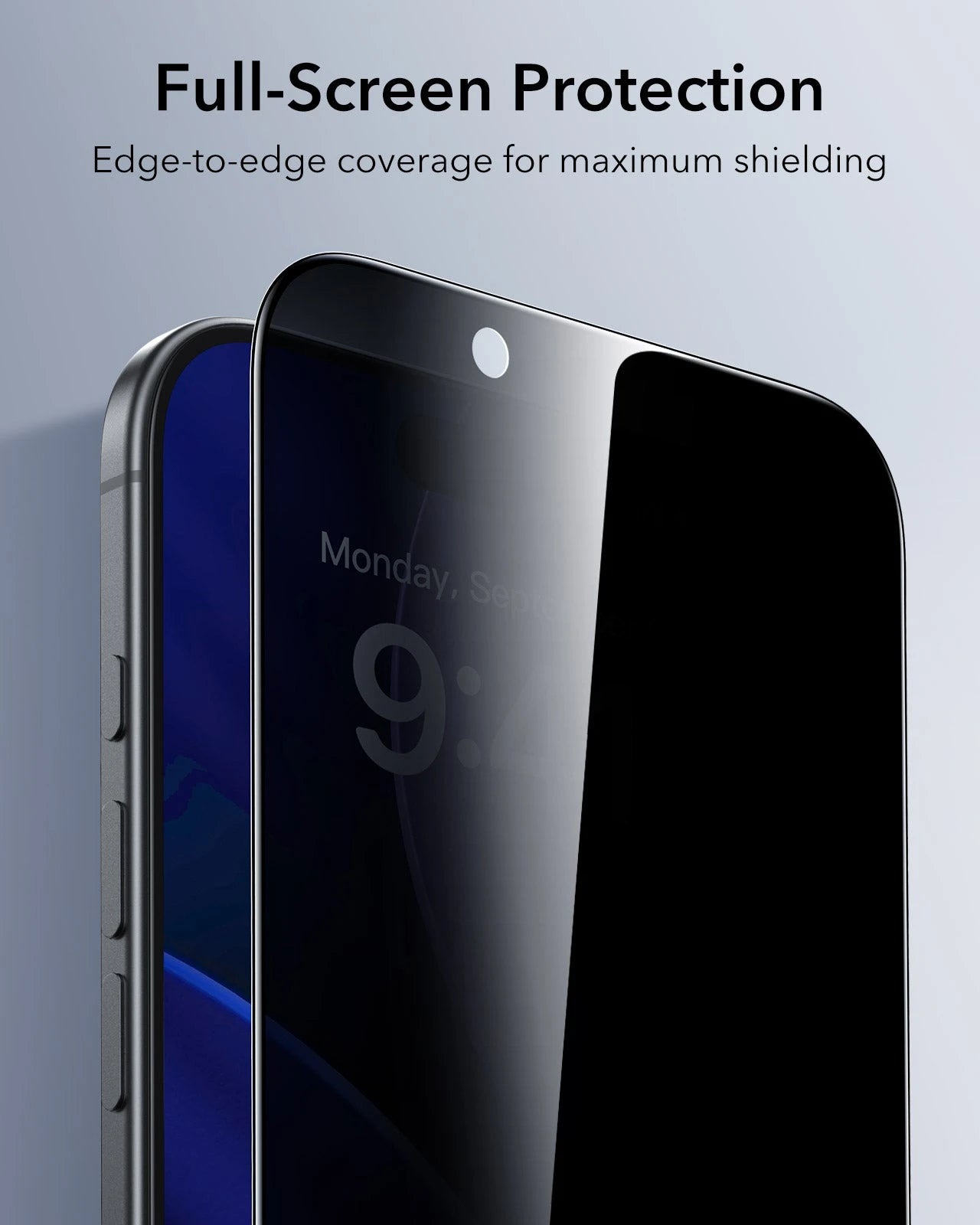 ESR iPhone 17 Air Tempered Glass Privacy Screen Protector full screen protection