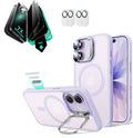 iPhone 17 Classic Hybrid Magsafe Case with Stand & Armorite Privacy Screen Protector Bundle Frosted Light Purple