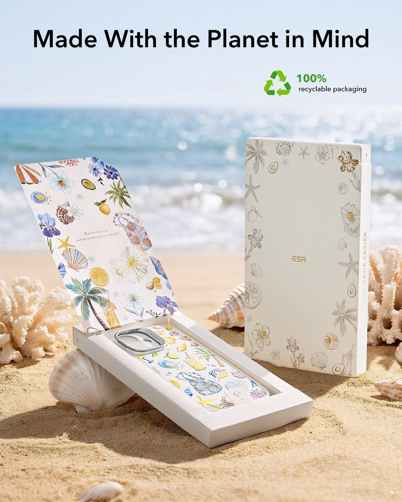ESR Ocean Shell iPhone 17 Magsafe case with Stand Made With the Planet in Mind