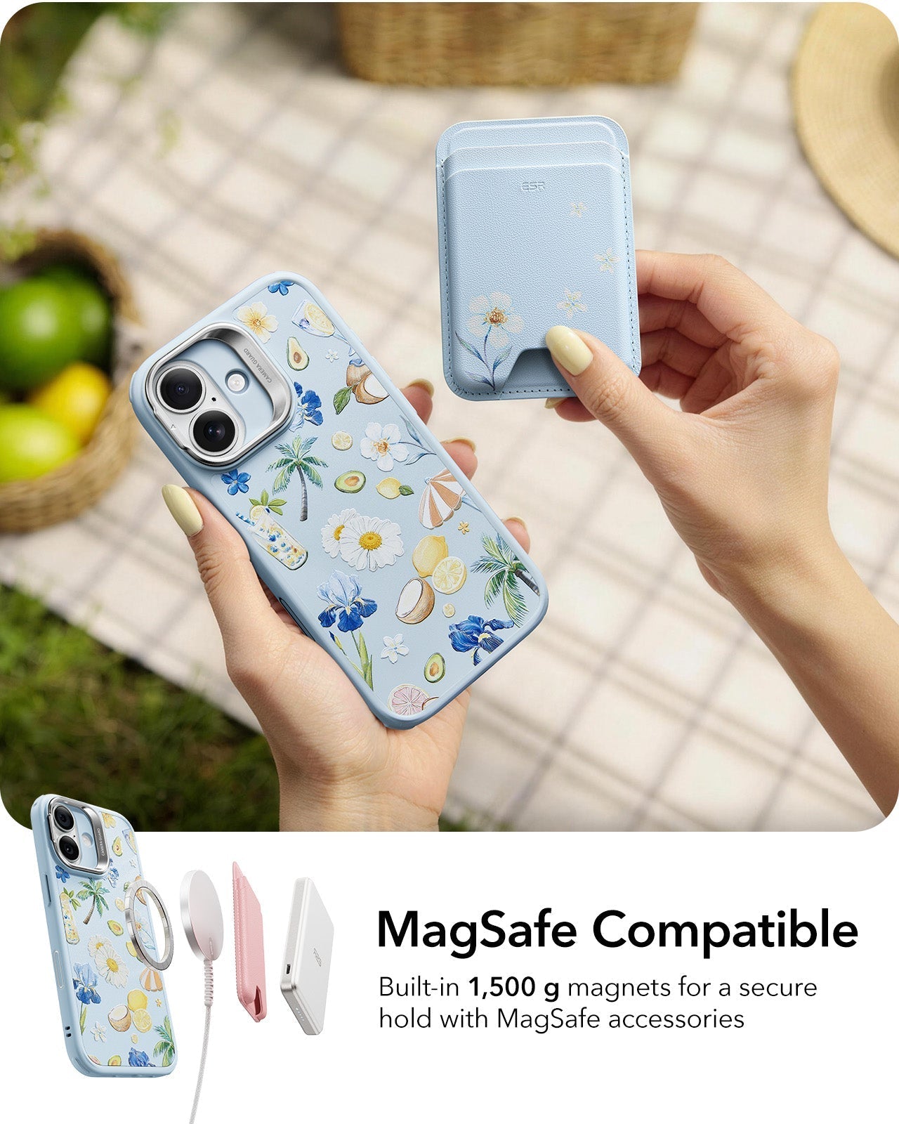 Tropical iPhone 17 Graphic Case with Stand | ESR MagSafe Printed Cover