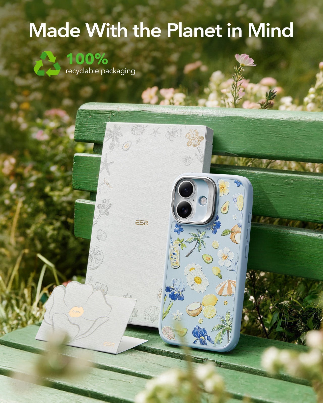 Tropical iPhone 17 Graphic Case with Stand | ESR MagSafe Printed Cover