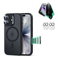 iPhone 17 Classic Hybrid Magsafe Case with Privacy Screen Protector Bundle Frosted Black