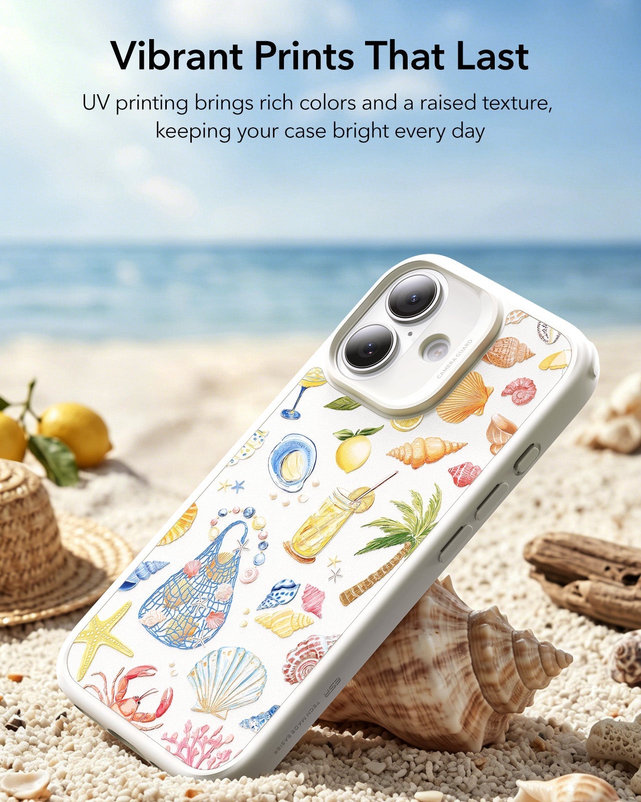 ESR Withe Shell iPhone 17 Magsafe Case Vibrant Prints That Last