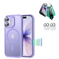 iPhone 17 Classic Hybrid Magsafe Case with Screen Protector Bundle Frosted Purple