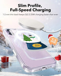 Print iPhone 17 Magsafe Case Clear Christmas Snow Globe Wireless Charging