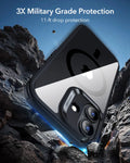 ESR iPhone 17 Magsafe Case with Camera Control Clear Black 3× Military Grade Protection