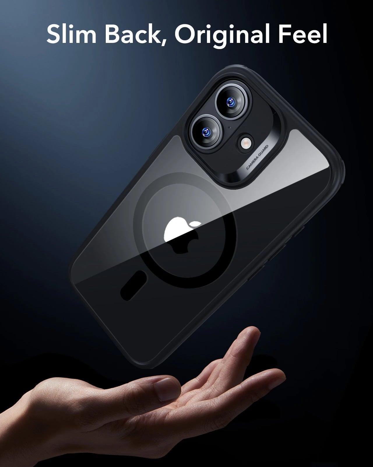 ESR iPhone 17 Magsafe Case with Camera Control Clear Black Slim Back