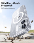 ESR iPhone 17 Magsafe Case with Camera Control Clear Shimmer 3× Military Grade Protection