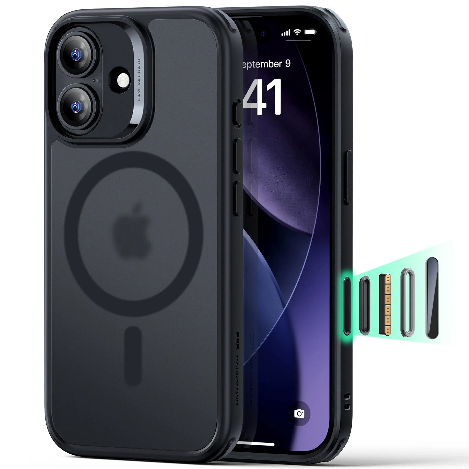 iPhone 17 Magsafe Case with Camera Control Frosted Black 