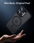 ESR iPhone 17 Magsafe Case with Camera Control Frosted Black Slim Back