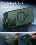ESR iPhone 17 Magsafe Case with Camera Control Frosted Green Tough Acrylic Back