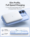 ESR iPhone 17 Claiss Hybrid Magsafe Case Frosted Light Blue Slim Profile Full-Speed Charging
