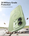 ESR iPhone 17 Claiss Hybrid Magsafe Case Frosted Light Green 3X Military Grade Protection