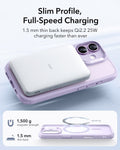 ESR iPhone 17 Claiss Hybrid Magsafe Case Frosted Light Purple Slim Profile Full-Speed Charging