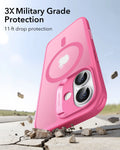 ESR iPhone 17 Magsafe Case with Camera Control Frosted Pink 3× Military Grade Protection