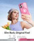 ESR iPhone 17 Magsafe Case with Camera Control Frosted Pink Slim Back