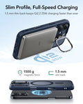 ESR iPhone 17 Magsafe Case with Stand Camera Control Frosted Blue  Wireless charging
