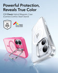 ESR iPhone 17 Magsafe Case with Stand Camera Control Frosted Pink