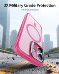 ESR iPhone 17 Magsafe Case with Stand Camera Control Frosted Pink 3× Military Grade Protection