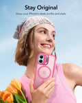 ESR iPhone 17 Magsafe Case with Stand Camera Control Frosted Pink Stay Original