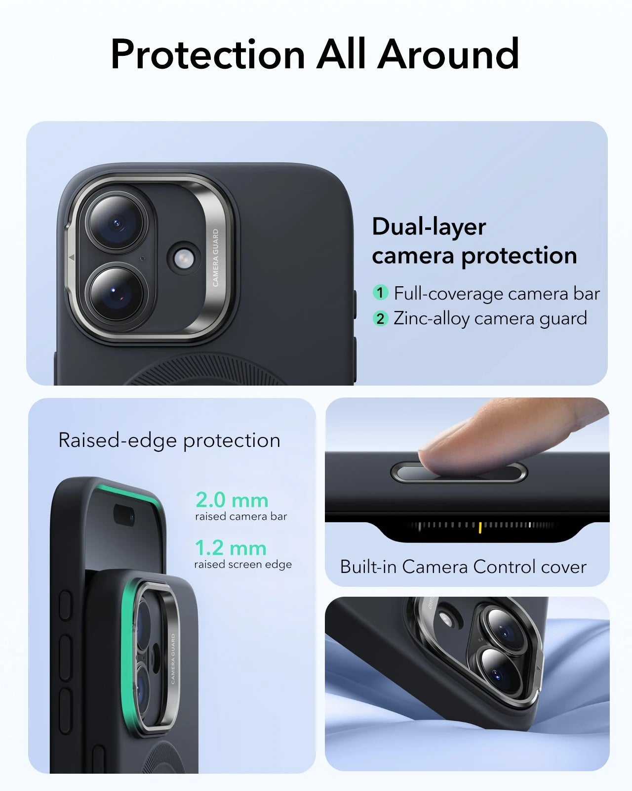 iPhone 17 Cloud Soft Magnetic Case (Camera Control, Stash Stand) - Black ESR ESR