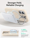 ESR iPhone 17 Cloud Soft Silicone Magsfae Case with Stand Light Tan  Stronger Hold Reliable Charging