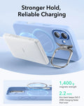 ESR iPhone 17 Silicone Magsafe Case with Stand Mist Blue Stronger Hold, Reliable Charging