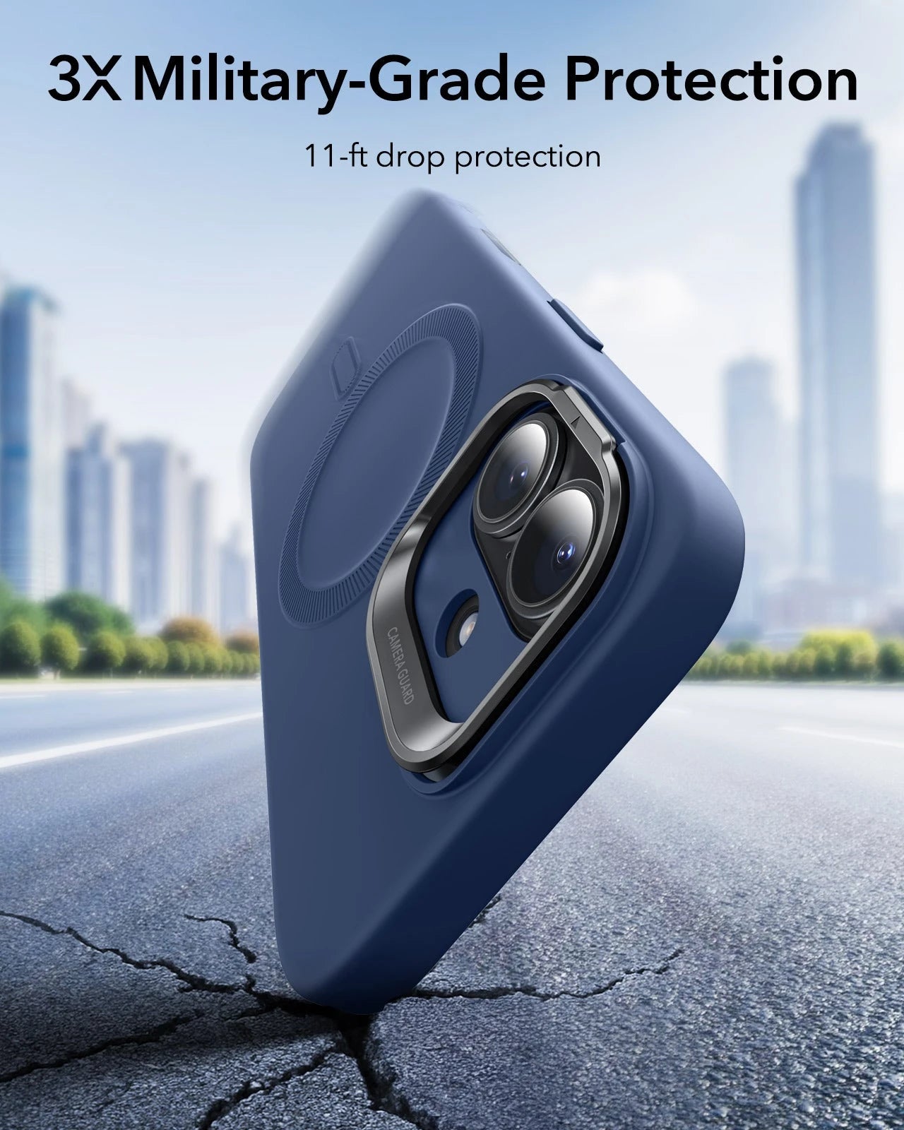 iPhone 17 Cloud Soft Magnetic Case (Camera Control, Stash Stand) - Navy Blue ESR ESR
