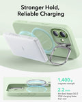 ESR iPhone 17 Silicone Magsafe Case with Stand Sage Green Stronger Hold, Reliable Charging