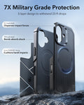 ESR iPhone 17 Cyber Tough Magsafe Case with Camera Control Black Military Grade Protection
