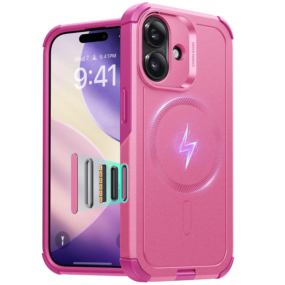 iPhone 17 Cyber Tough Magsafe Case with Camera Control Pink 