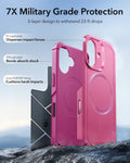 ESR iPhone 17 Cyber Tough Magsafe Case with Camera Control Pink Military Grade Protection