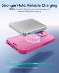 ESR iPhone 17 Cyber Tough Magsafe Case with Camera Control Pink Magsafe Charging