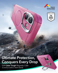 ESR iPhone 17 Cyber Tough Magsafe Case with Stand and Camera Control Pink 