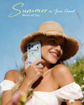 ESR Blue Floral iPhone 17 Pro Magsafe Case with Stand Summer in Your Hand Bloom All Day
