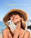 ESR White Ocean Shell iPhone 17 Pro Magsafe case with Stand Summer in Your Hand Bloom All Day