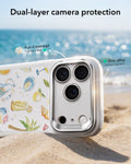 ESR White Ocean Shell iPhone 17 Pro Magsafe case with Stand Dual-layer camera protection