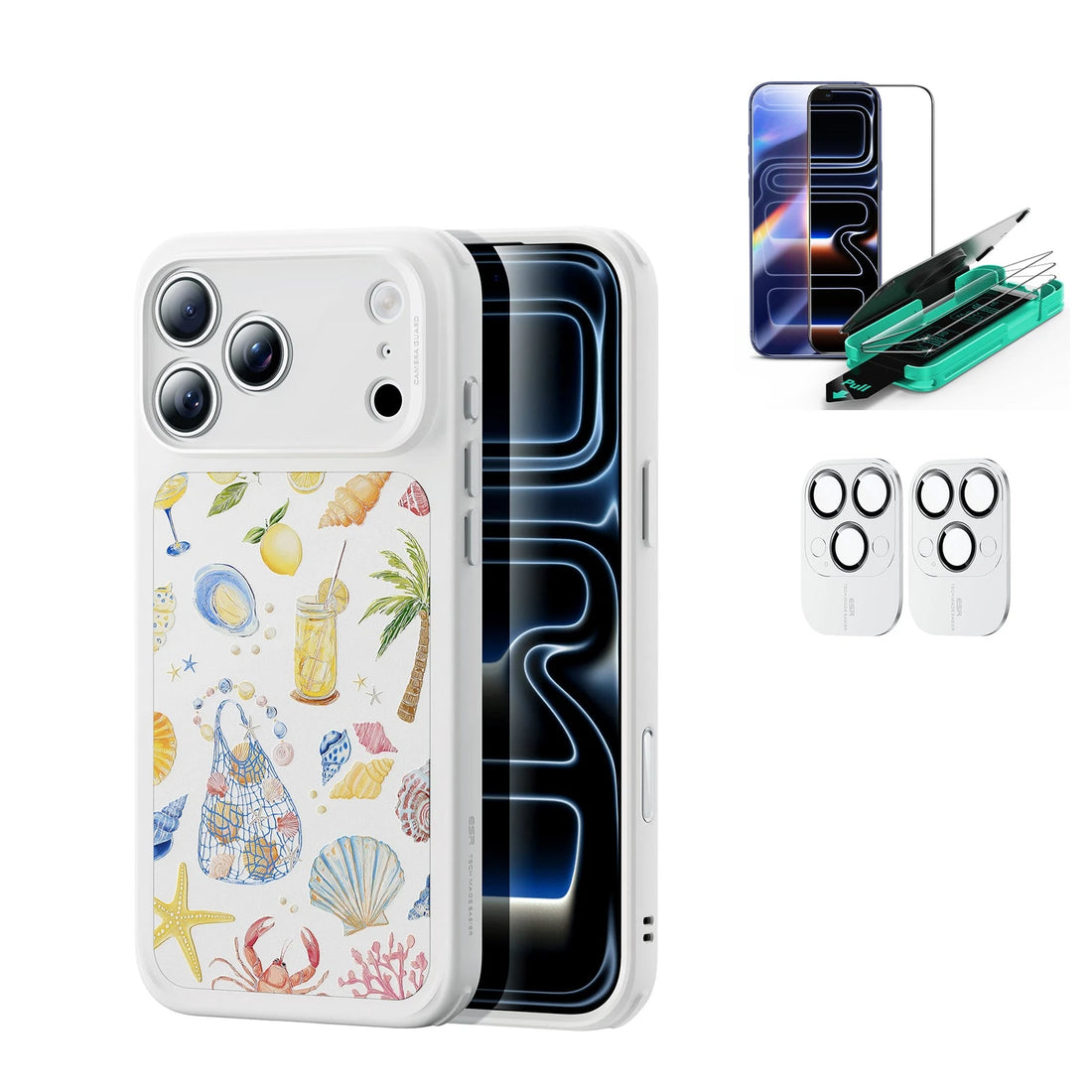 iPhone 17 Pro Bundle Classic Hybrid Magnetic Case (Camera Control) and Armorite Screen Protector - Coastal Summer ESR ESR
