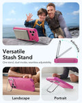 ESR iPhone 17 Pro Cyber Tough Magsafe Case Camera Control Pink Versatile Stash Stand