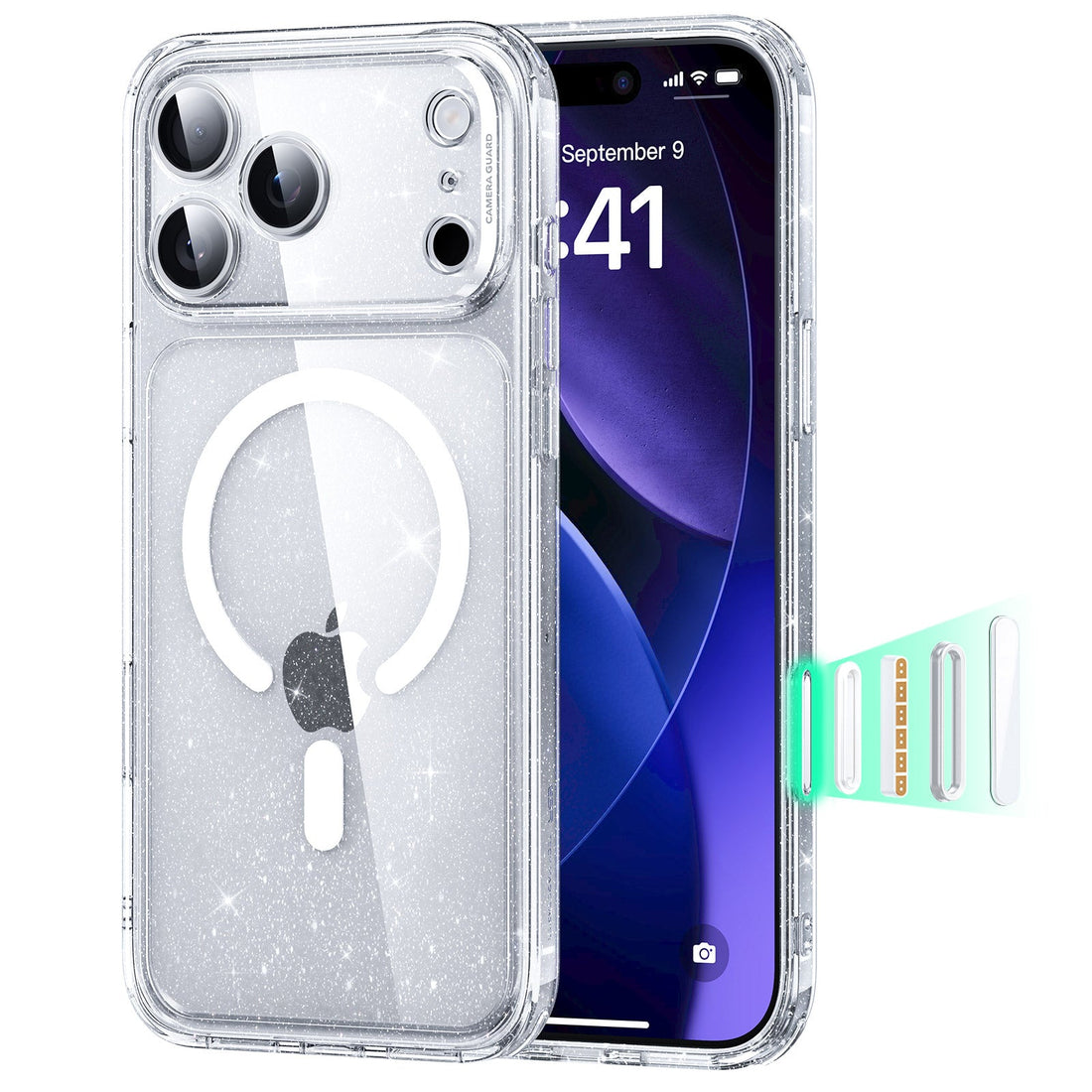 iPhone 17 Pro Magsafe Case with Camera Control Clear Shimmer 
