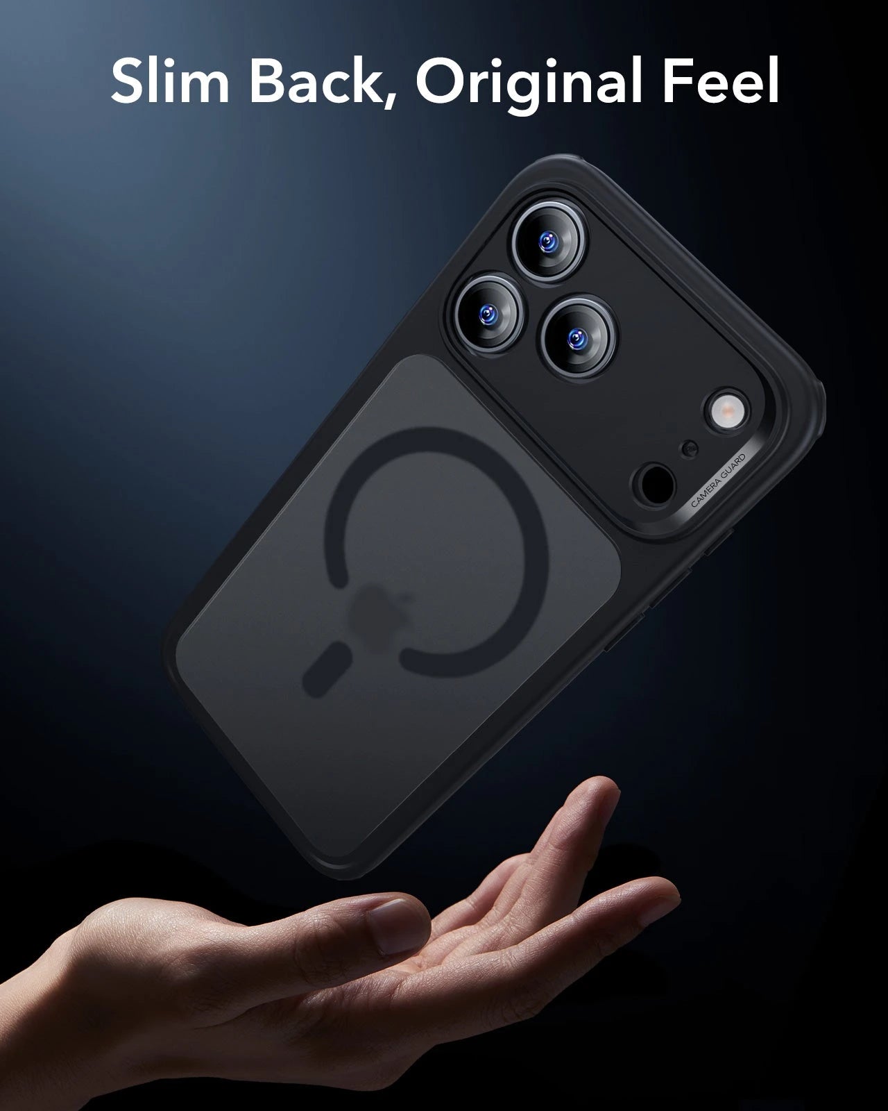 ESR iPhone 17 Pro Magsafe Case with Camera Control Frosted Black Slim Back